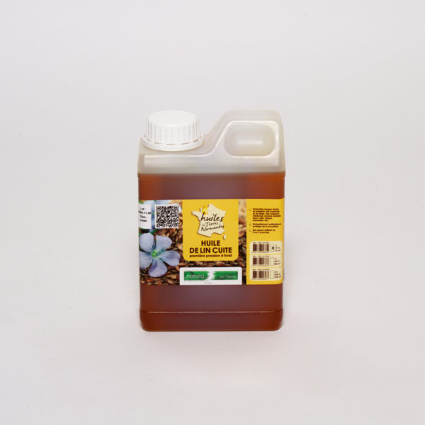 Huile de lin écologique cuite pour ruches vierge 1L