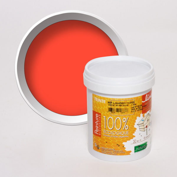 Peinture biologique pour ruche 1L - Orange vif